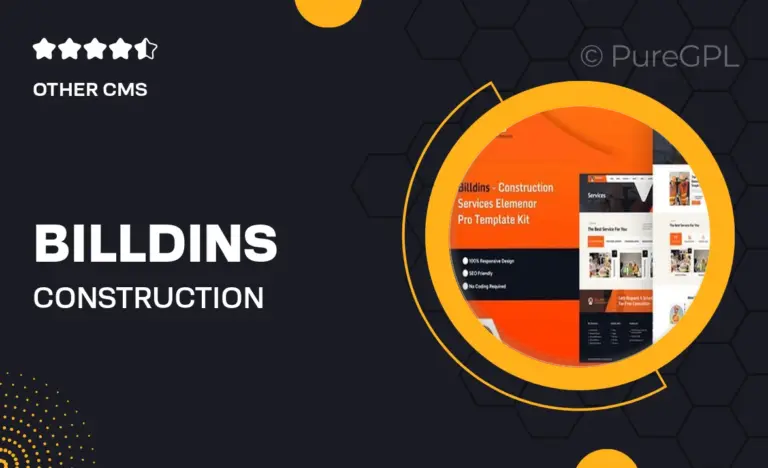 billdins construction services elemenor pro template kit
