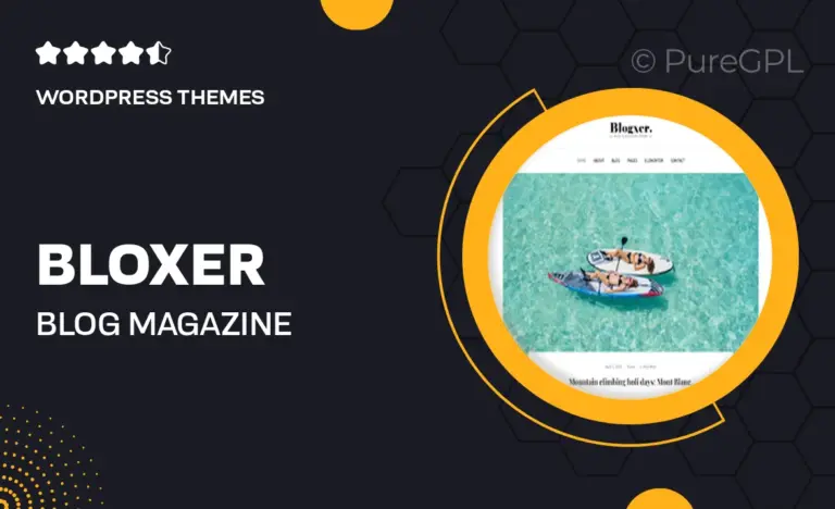 bloxer blog magazine wordpress theme