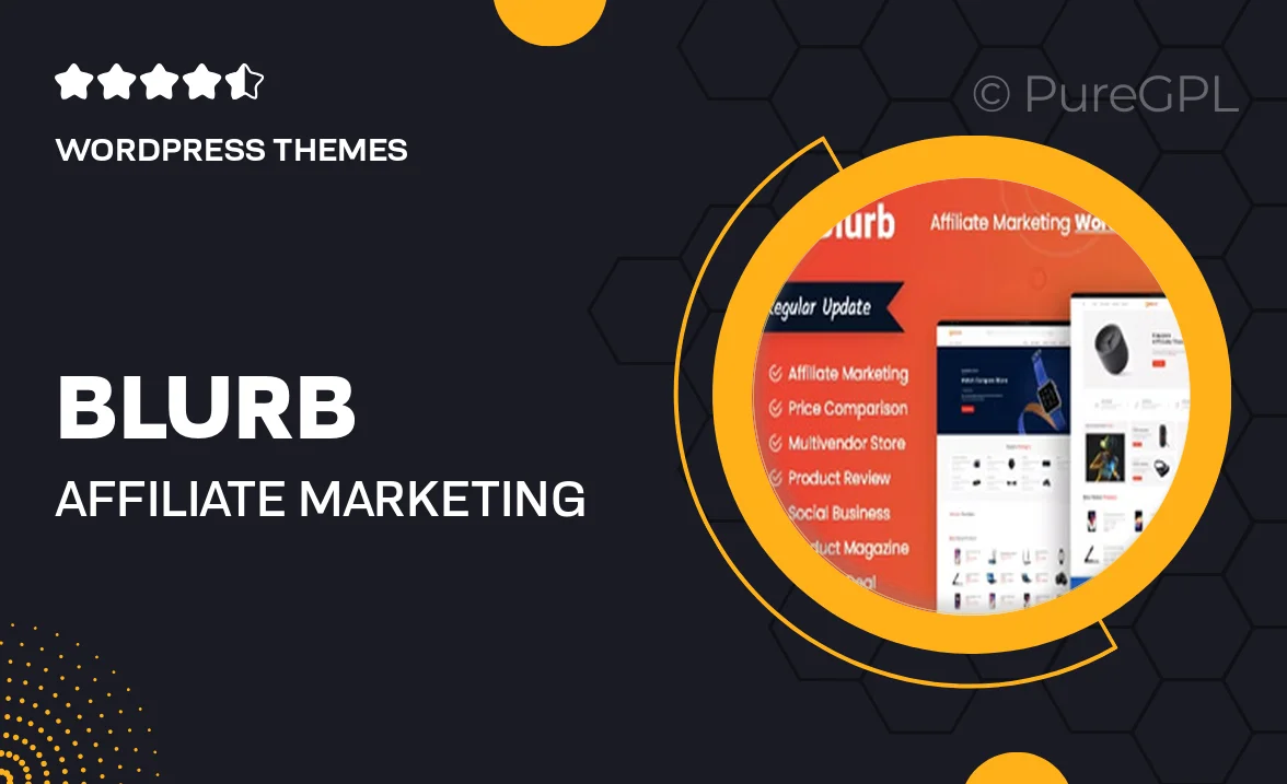 Blurb – Affiliate Marketing WordPress Theme