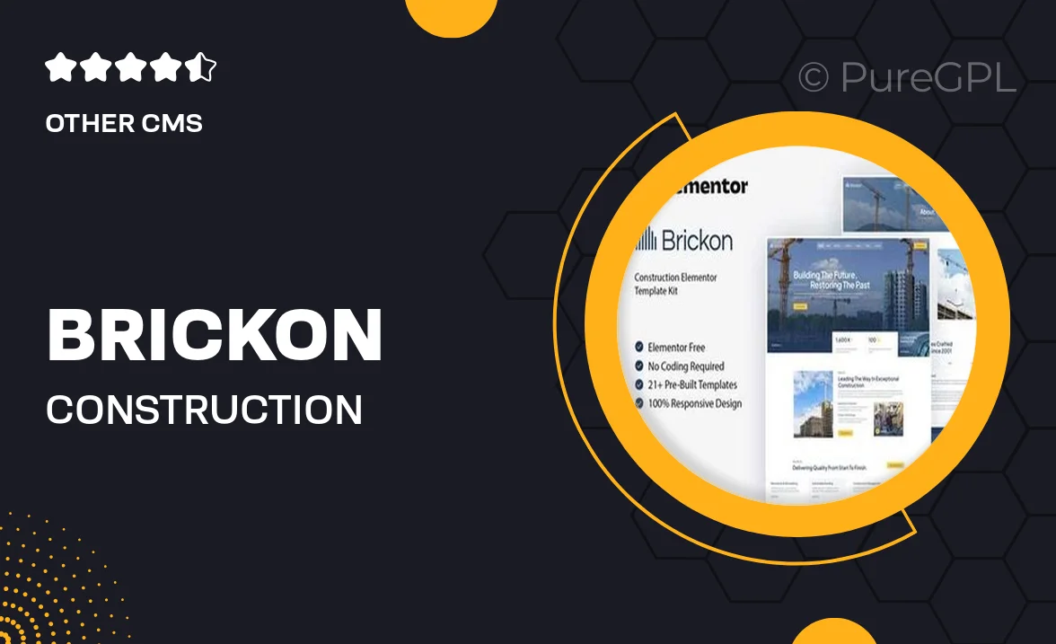 Brickon – Construction Elementor Template Kit