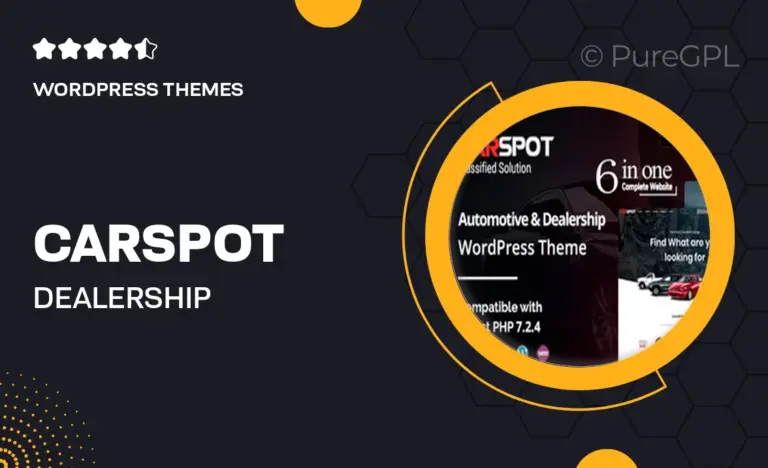 carspot dealership wordpress classified theme
