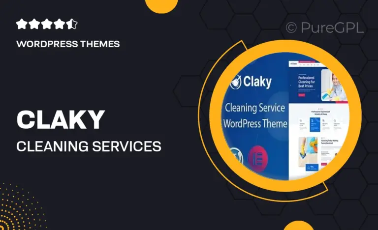 claky cleaning services wordpress theme