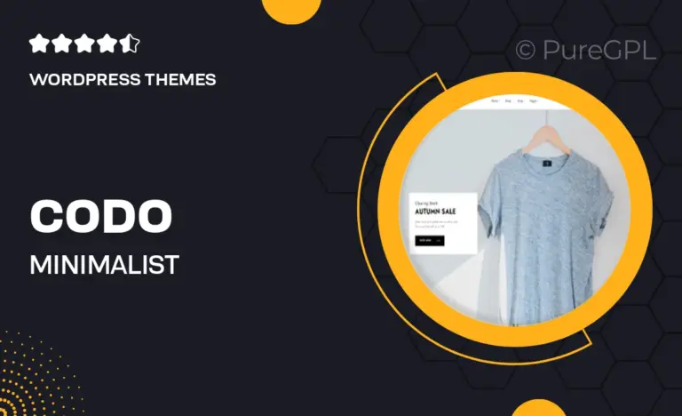 codo minimalist woocommerce theme