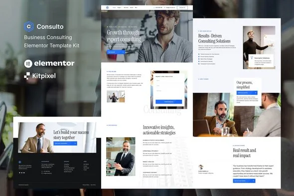 consulto business consulting coaching elementor template kit 1
