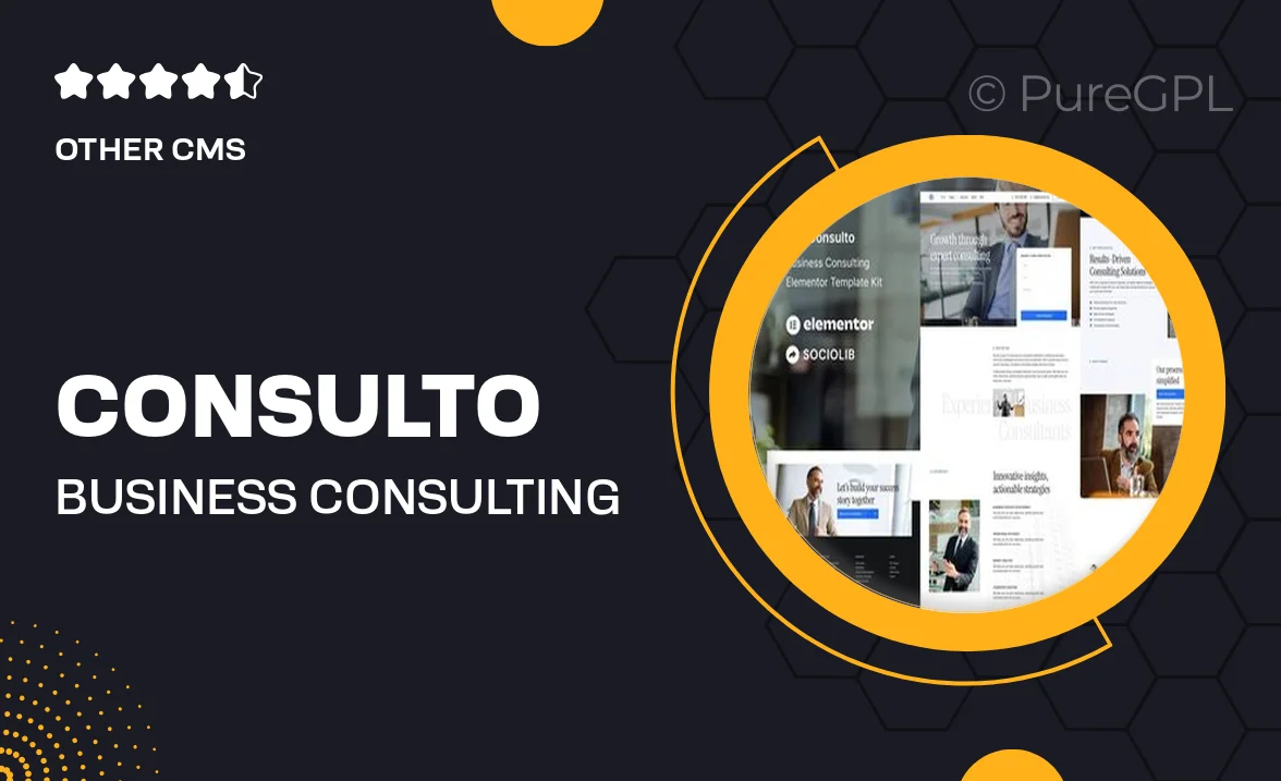 Consulto – Business Consulting & Coaching Elementor Template Kit