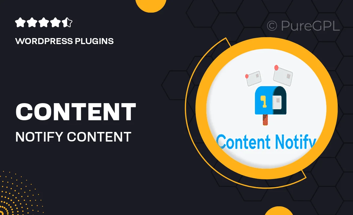 Content Notify – Content Subscription and Email Alerts for WP