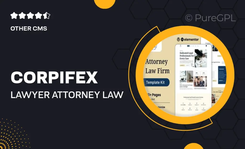 Corpifex – Lawyer Attorney & Law Firm Elementor Template Kit 60 Corpifex – Lawyer Attorney & Law Firm Elementor Template Kit