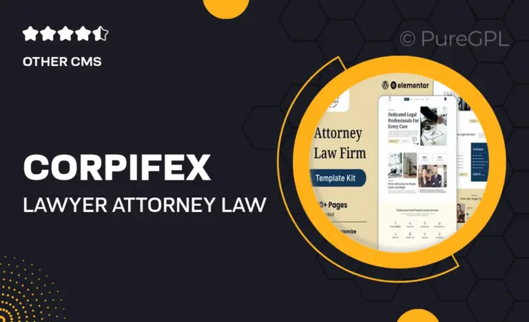 corpifex lawyer attorney law firm elementor template kit
