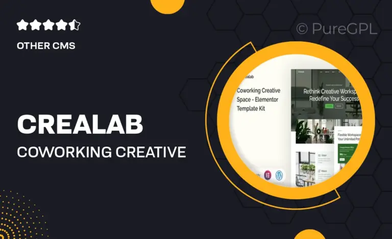 crealab coworking creative space elementor template kit