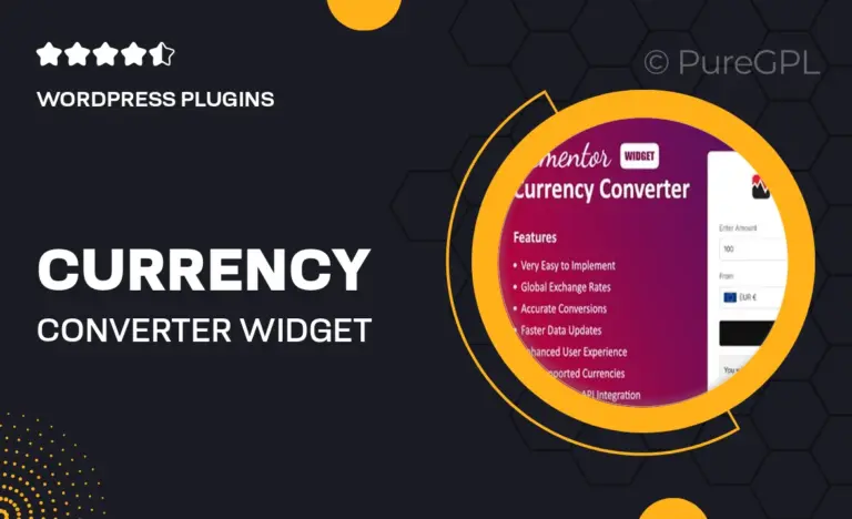 currency converter widget for elementor