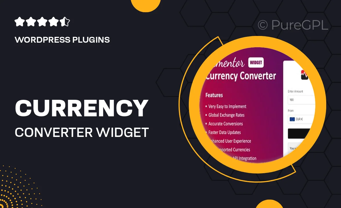 Currency Converter Widget for Elementor