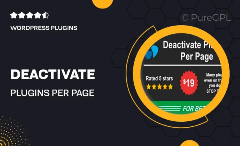 deactivate plugins per page improve wordpress performance