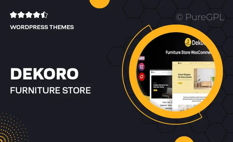 dekoro furniture store woocommerce theme