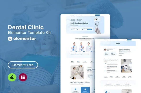 dentcys dental clinic elementor template kit 1
