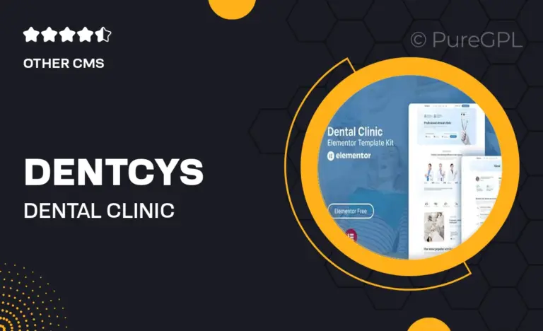 dentcys dental clinic elementor template kit