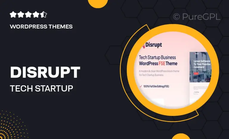 disrupt tech startup business fse wordpress theme