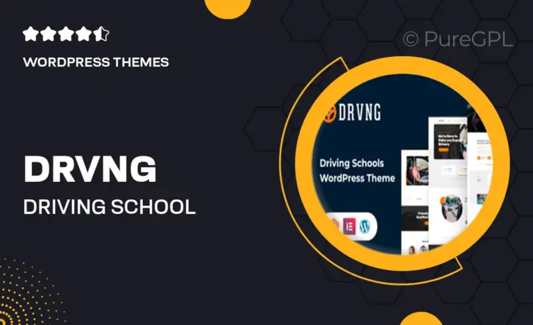 drvng driving school wordpress theme