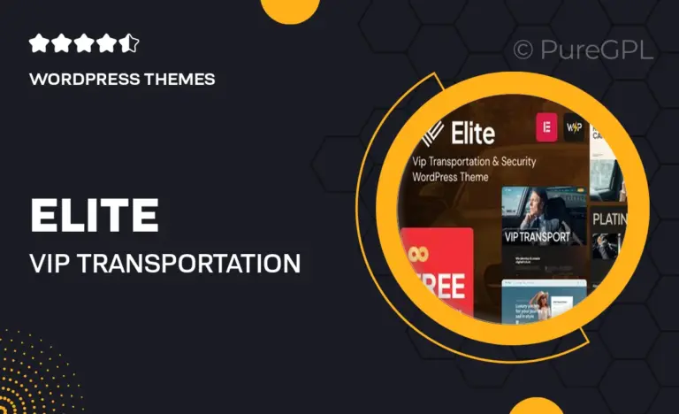 elite vip transportation security wordpress theme