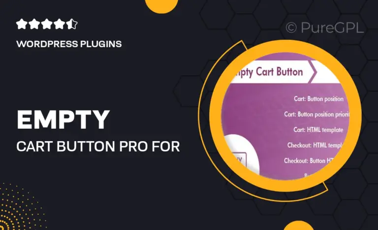 empty cart button pro for woocommerce