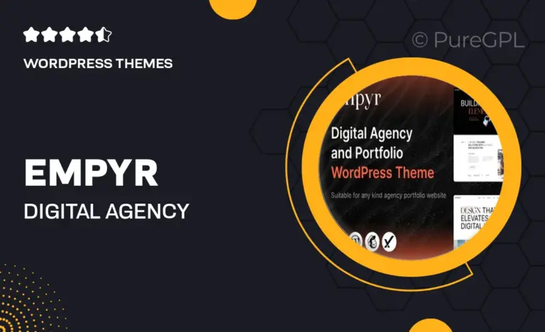 empyr digital agency portfolio wordpress theme
