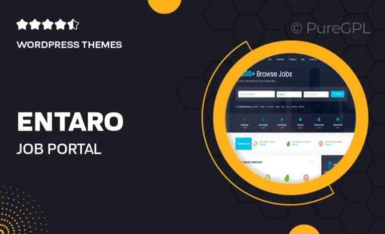 entaro job portal wordpress theme