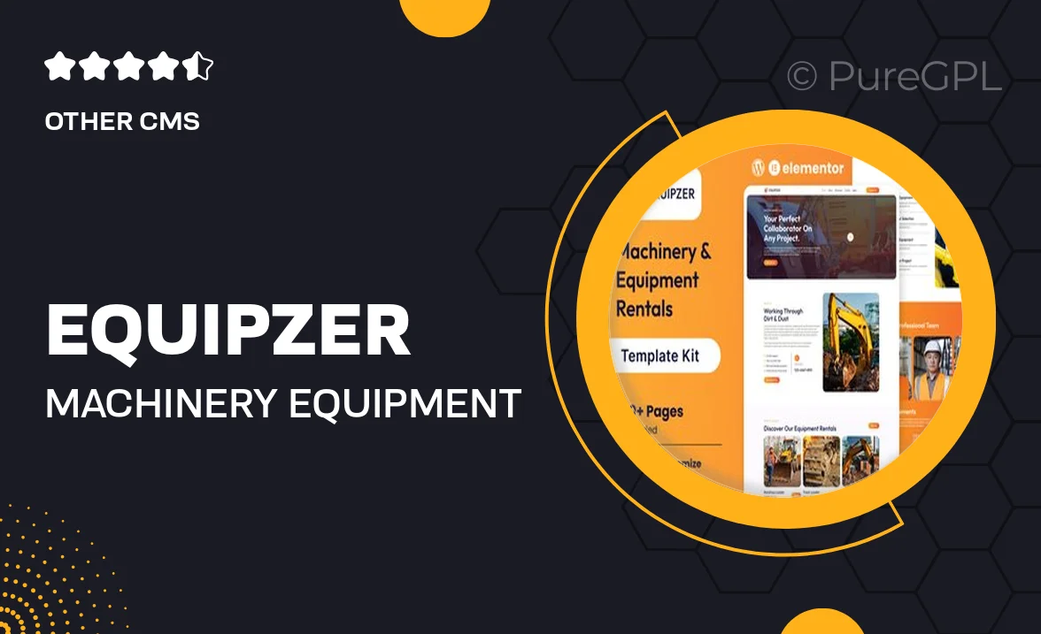 Equipzer – Machinery & Equipment Rentals Elementor Template Kit