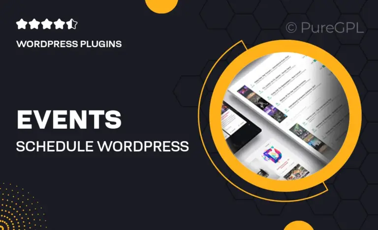 events schedule wordpress events calendar plugin