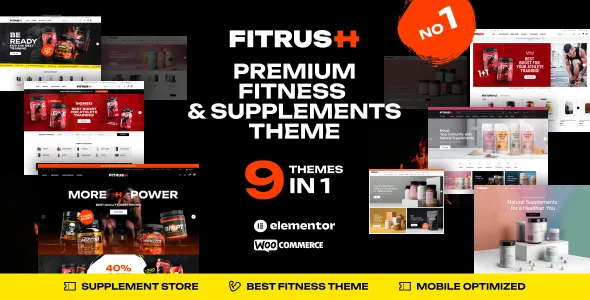 fitrush fitness and health supplements wordpress theme 1