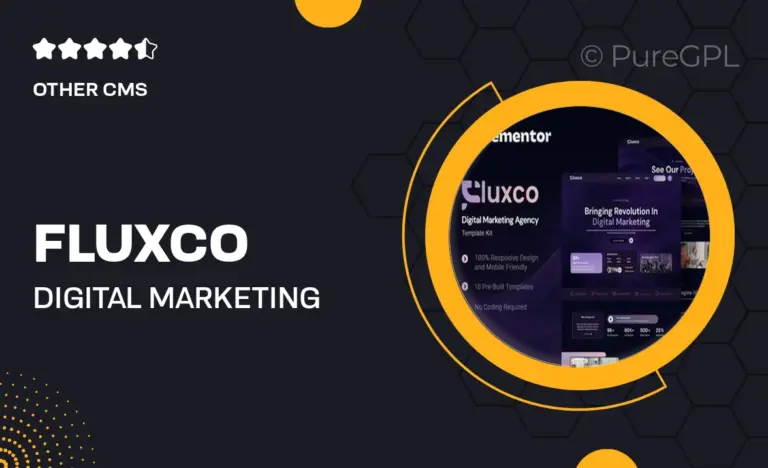 fluxco digital marketing agency elementor template kit