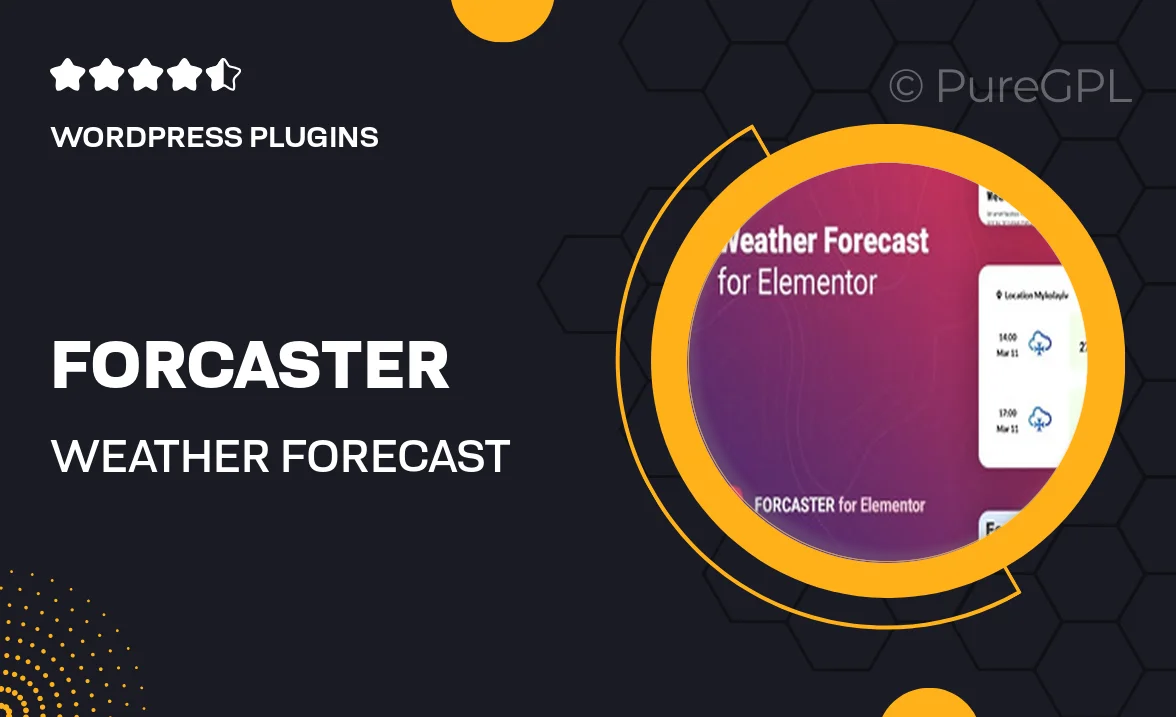 Forcaster – Weather Forecast for Elementor