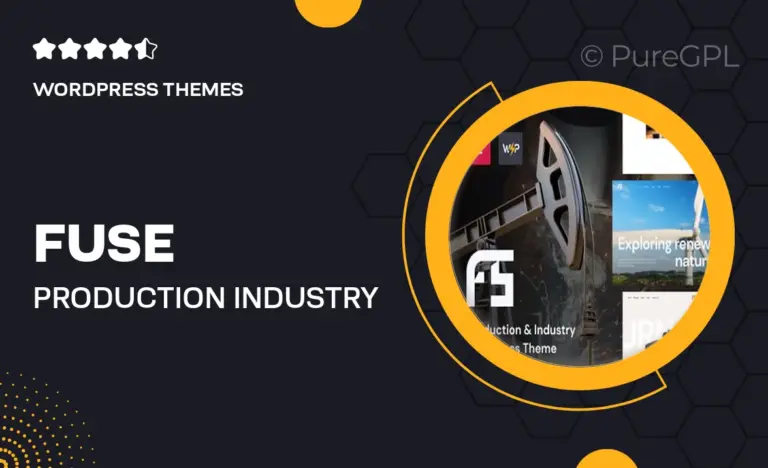 fuse production industry wordpress theme