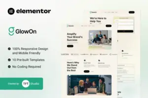 GlowOn – Digital Marketing Agencies, Modern Elementor Template Kit