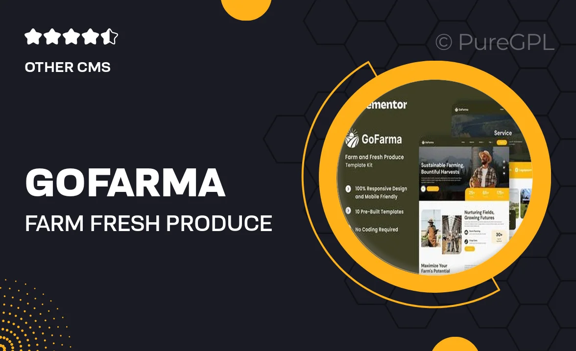 Gofarma – Farm & Fresh Produce Elementor Template Kit