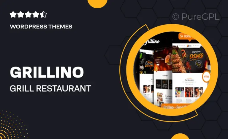 grillino grill restaurant shop wordpress theme