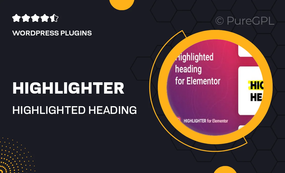 Highlighter – Highlighted heading for Elementor