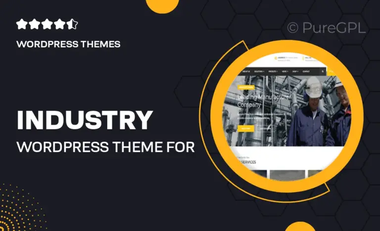 industry wordpress theme for factory and industrial business