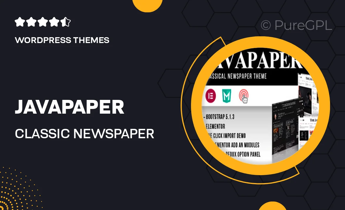 Javapaper – Classic Newspaper Theme