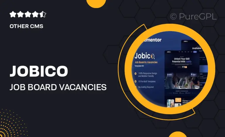 jobico job board vacancies elementor template kit