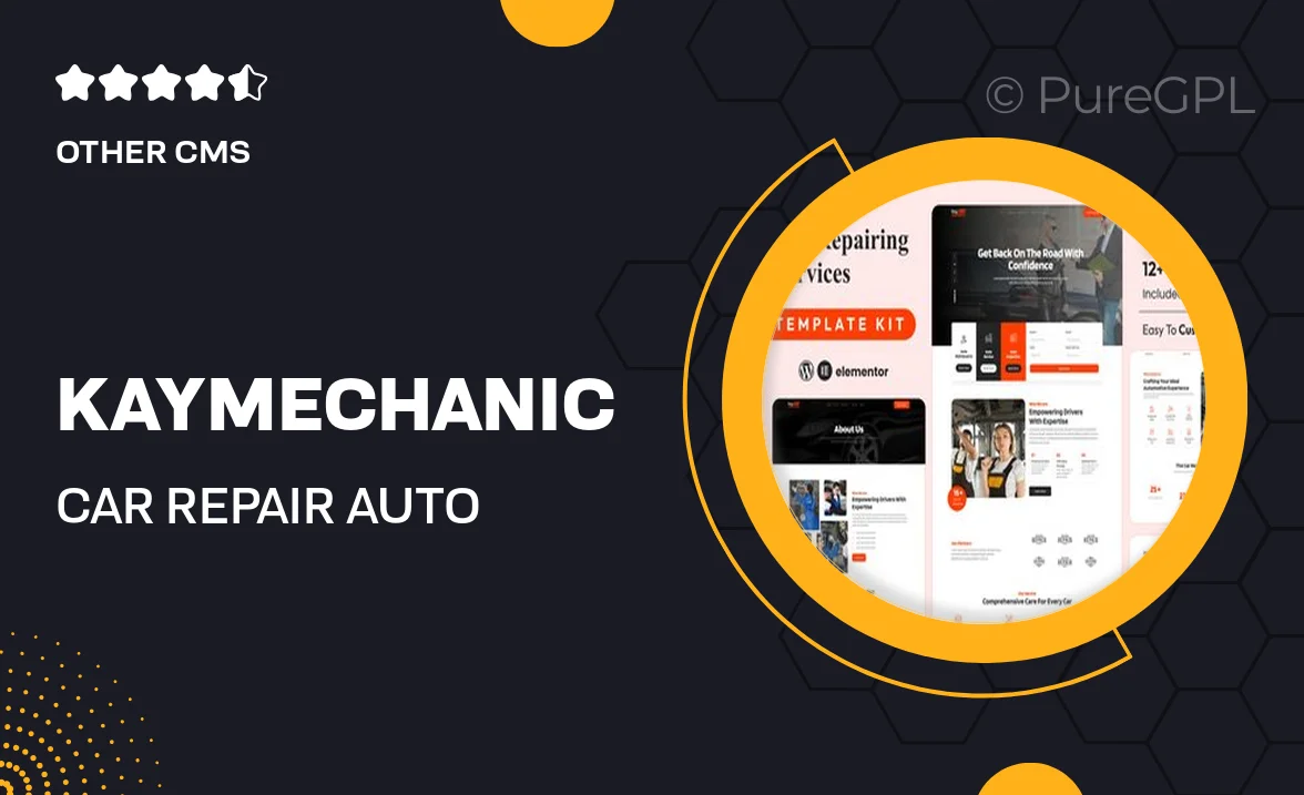 Kaymechanic – Car Repair & Auto Service Elementor Template Kit