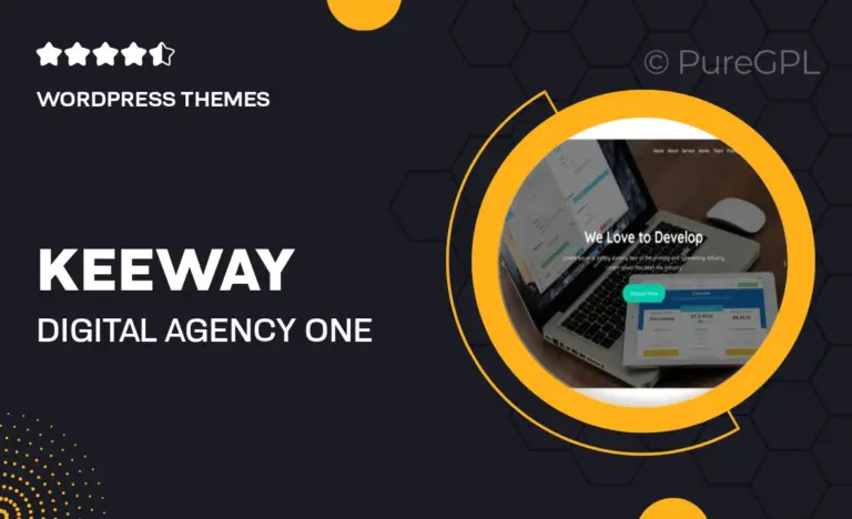 keeway digital agency one page wordpress theme