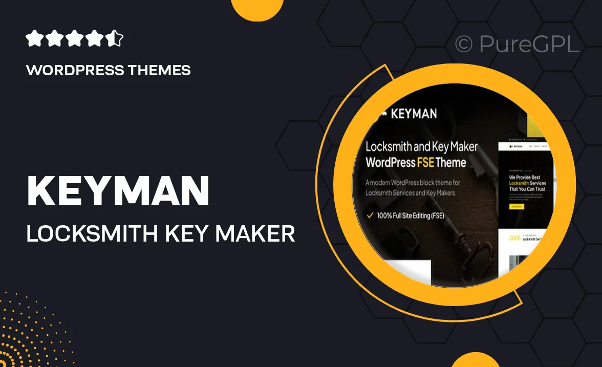 Keyman – Locksmith & Key Maker Services FSE WordPress Theme