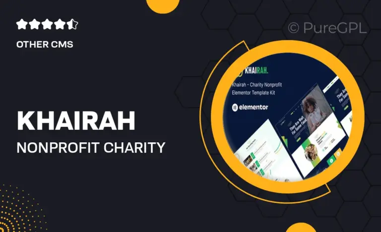 khairah nonprofit charity elementor template kit