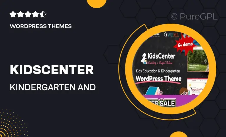 kidscenter kindergarten and kid care education wordpress theme