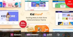 KidXtore – Kids Clothing and Toys Store Elementor WooCommerce WordPress Theme