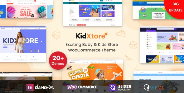 KidXtore – Kids Clothing and Toys Store Elementor WooCommerce WordPress Theme