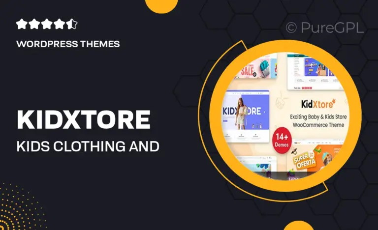 kidxtore kids clothing and toys store elementor woocommerce wordpress theme