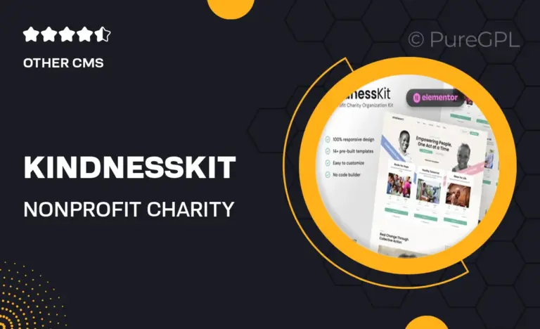kindnesskit non profit charity elementor template kit donation fundraising