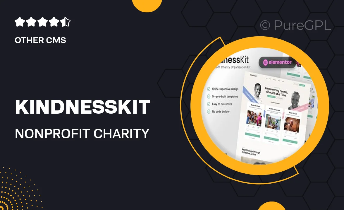 KindnessKit – Non-Profit & Charity Elementor Template Kit – Donation & Fundraising