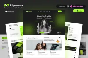 KitPersona – Freelancer Personal Portfolio Elementor Template Kit
