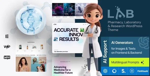 lab pharmacy laboratory research wordpress theme 1